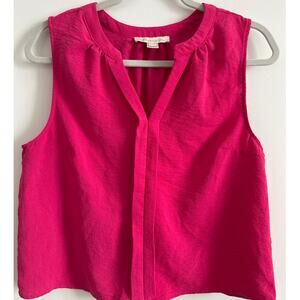 Monteau Los Angles Women's Sleeveless V-Neck Blouse, Size XL, EUC